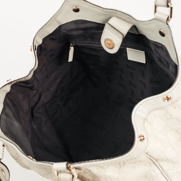 Gucci Sukey Guccissima Beige Leather Tote - Picture 10 of 12